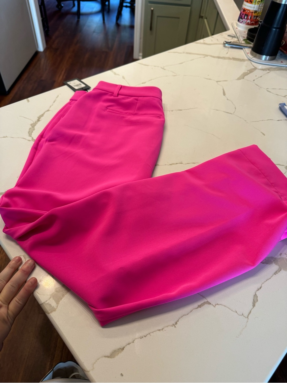 DKNYC Straight Leg Pants in Bright Pink